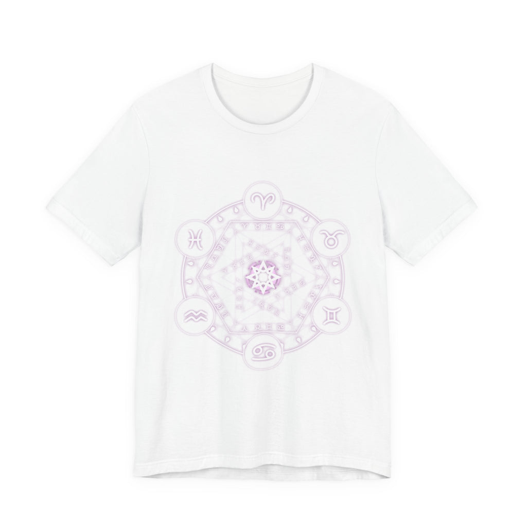 Zodiac Mandala T‑Shirt — Pastel Astrology Symbol Tee