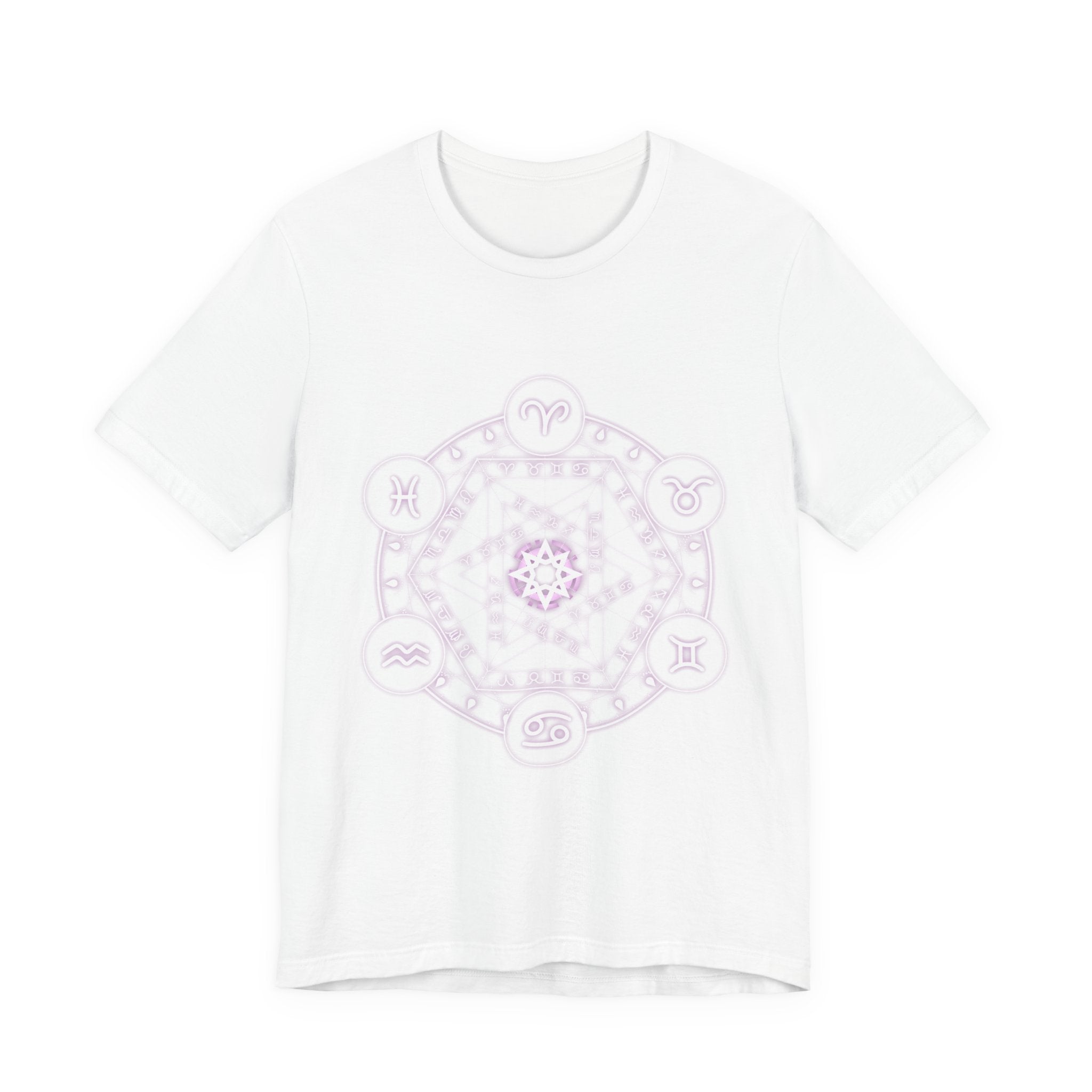 Zodiac Mandala T‑Shirt — Pastel Astrology Symbol Tee