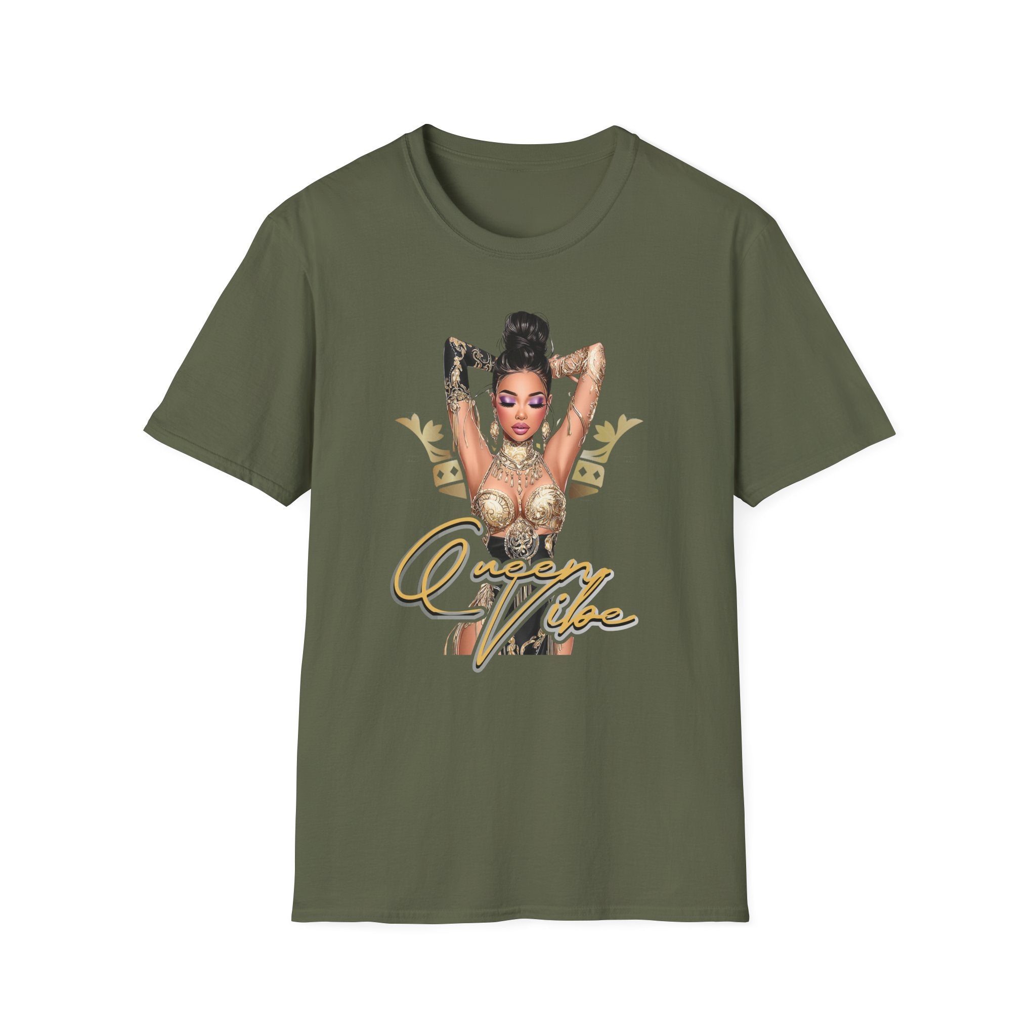 Queen Vibe Graphic Tee — Empowering Crown Design
