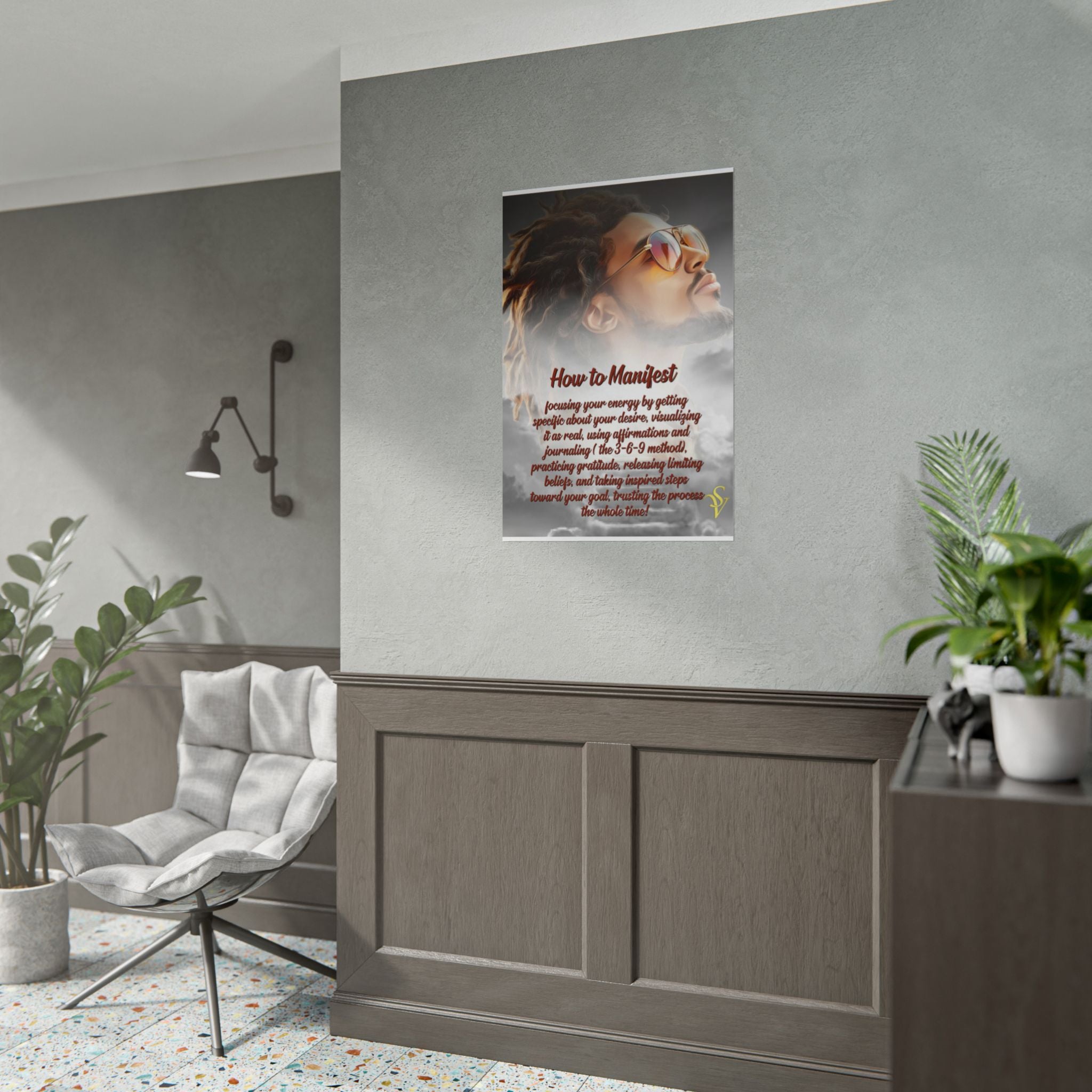 How to Manifest Rolled Poster — Inspirational Vision & Manifestation Wall Art