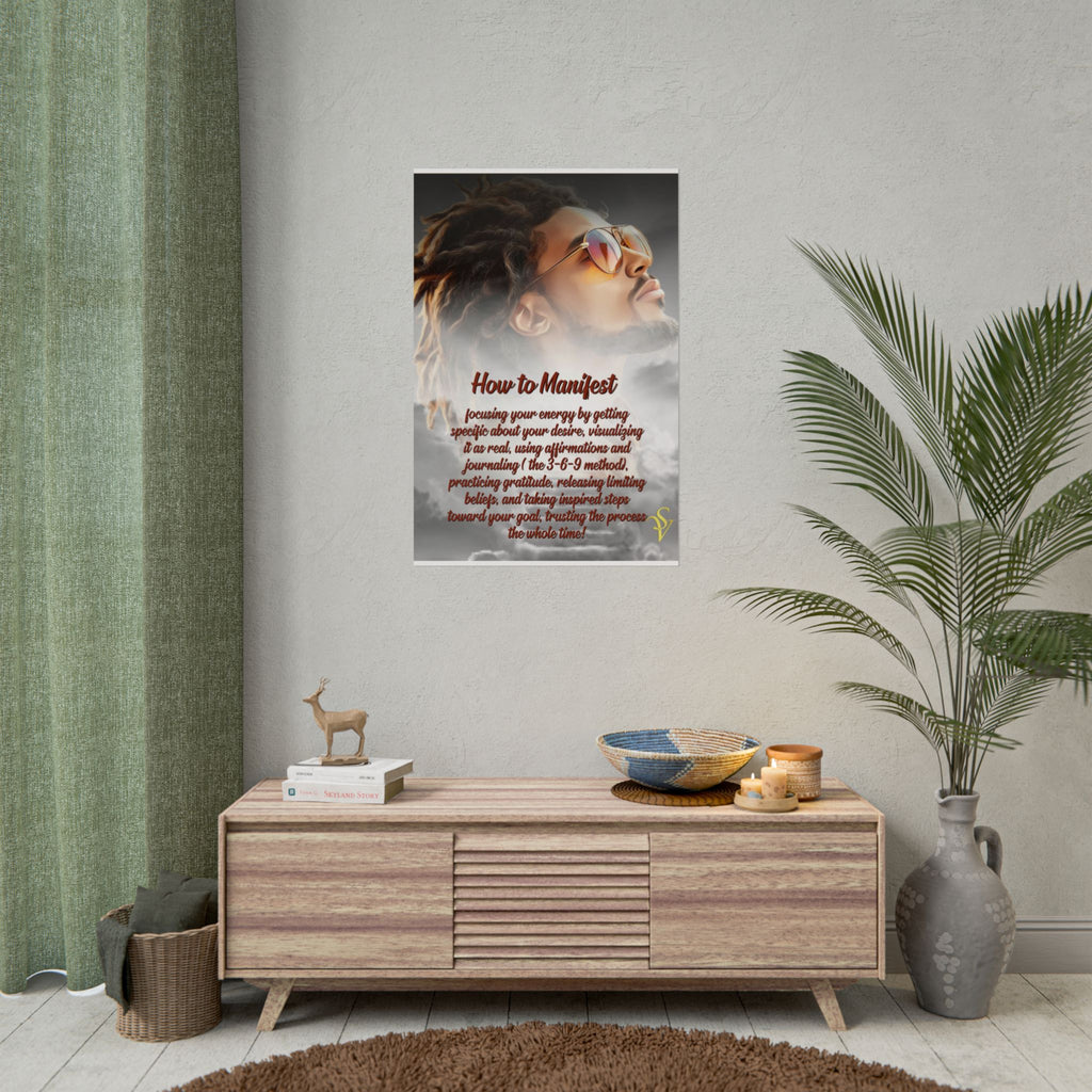 How to Manifest Rolled Poster — Inspirational Vision & Manifestation Wall Art