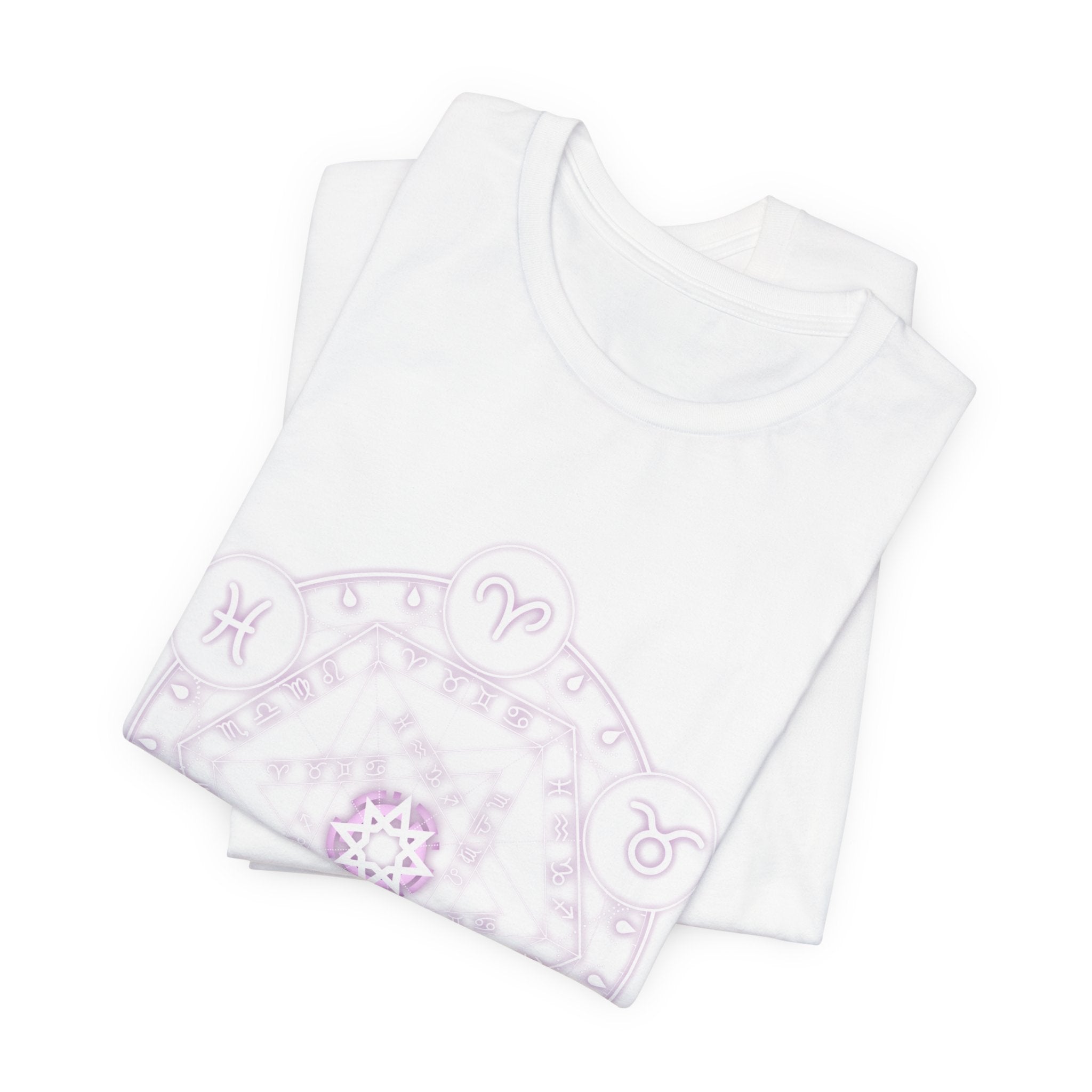 Zodiac Mandala T‑Shirt — Pastel Astrology Symbol Tee