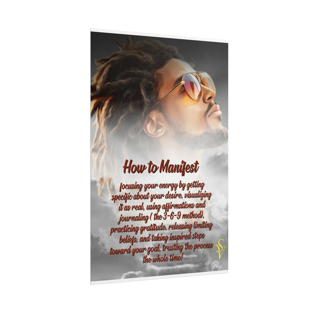 How to Manifest Rolled Poster — Inspirational Vision & Manifestation Wall Art