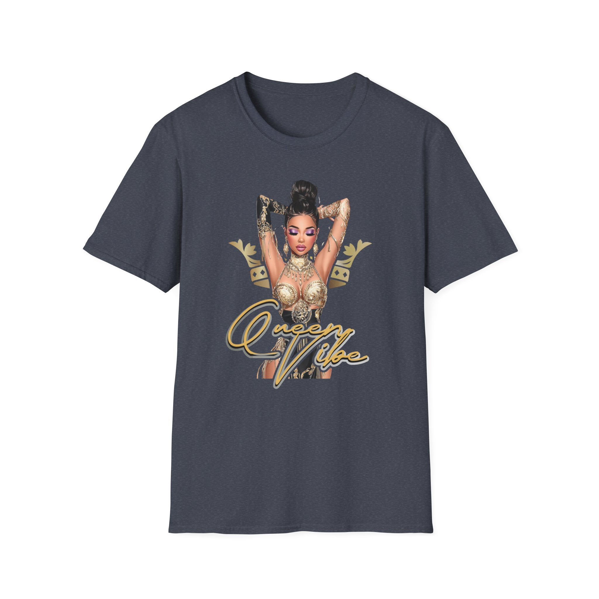 Queen Vibe Graphic Tee — Empowering Crown Design