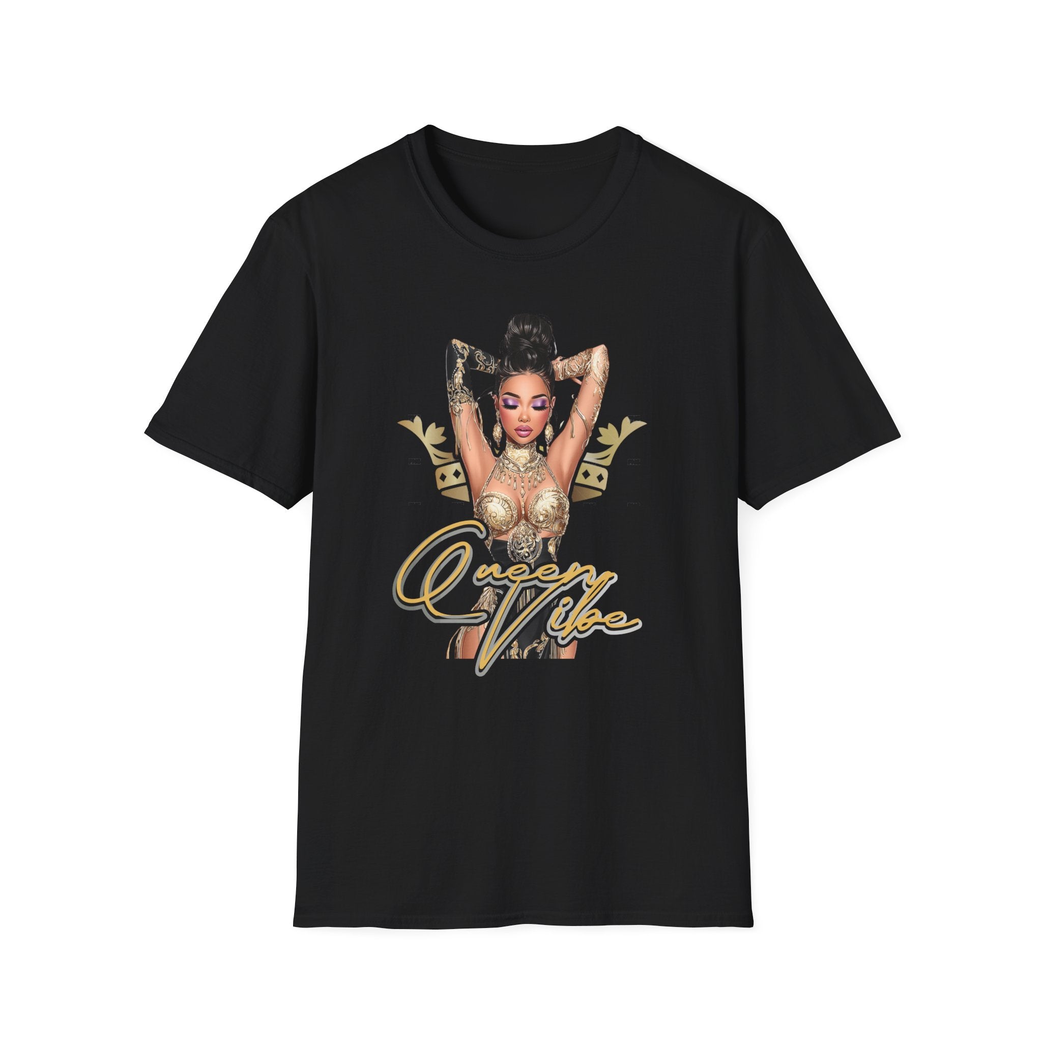 Queen Vibe Graphic Tee — Empowering Crown Design