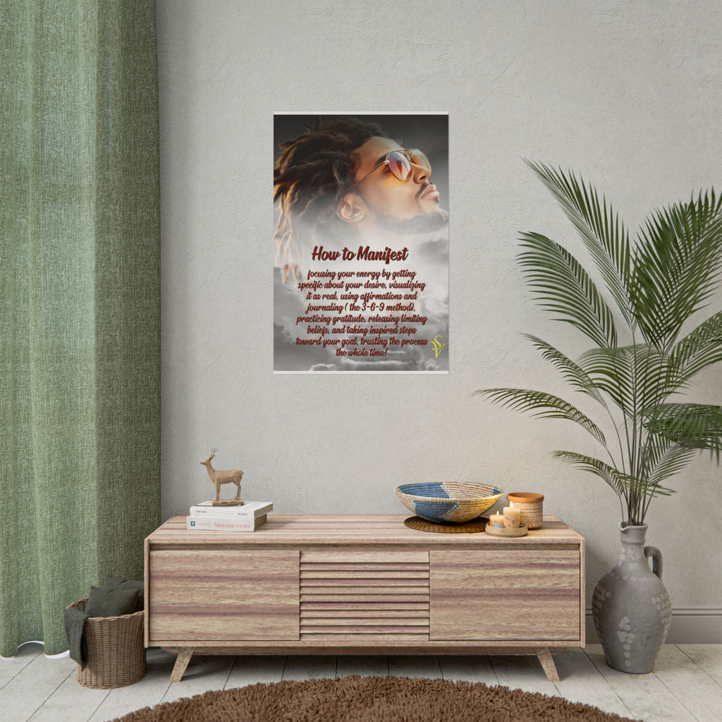 How to Manifest Rolled Poster — Inspirational Vision & Manifestation Wall Art