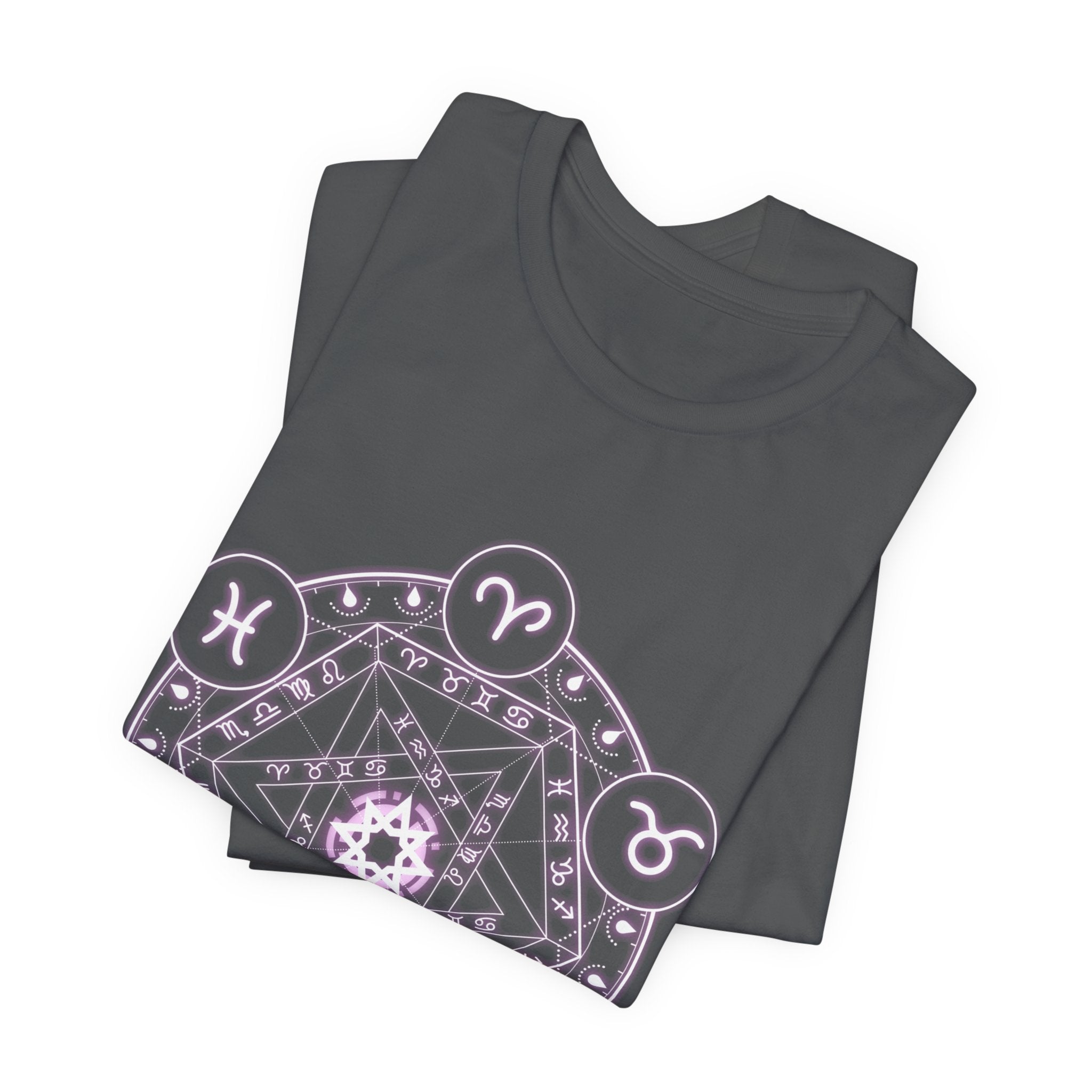 Zodiac Mandala T‑Shirt — Pastel Astrology Symbol Tee