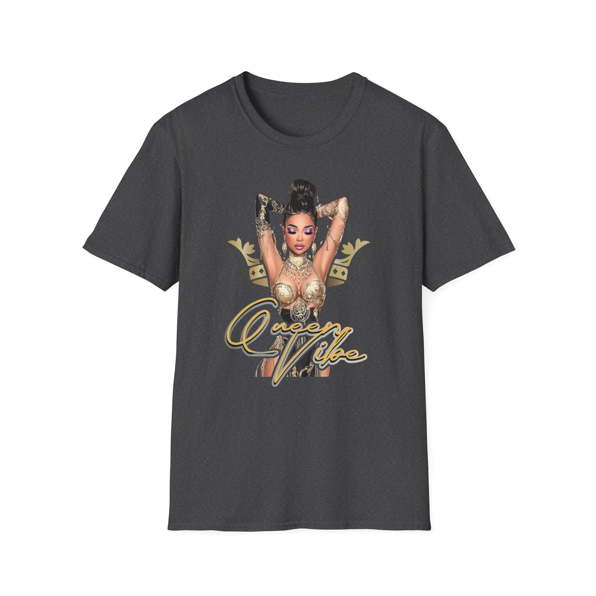 Queen Vibe Graphic Tee — Empowering Crown Design