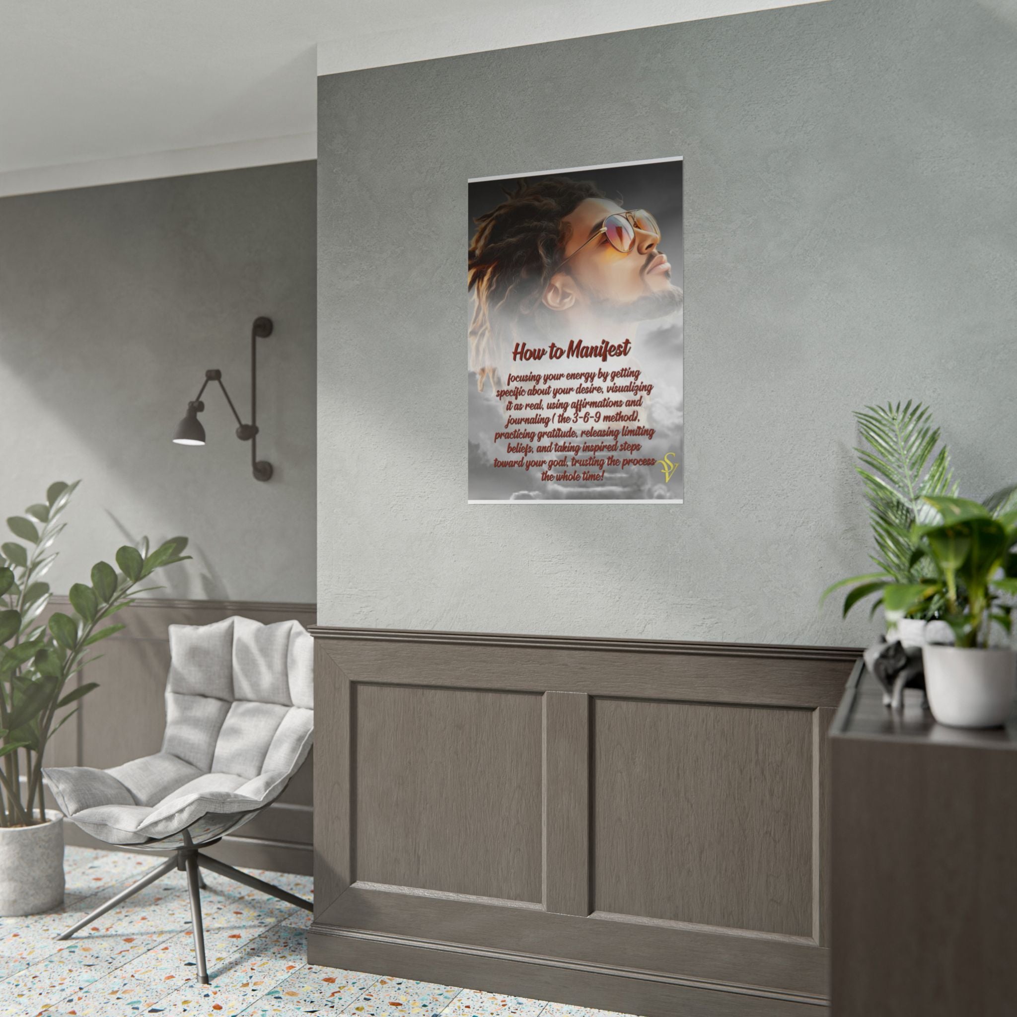 How to Manifest Rolled Poster — Inspirational Vision & Manifestation Wall Art