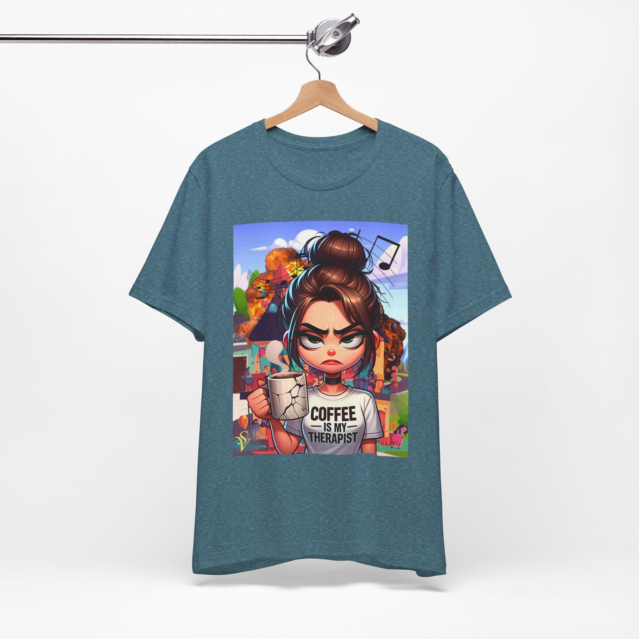 The Boss Graphic Tee — Empowered Black Woman Office Portrait T‑Shirt