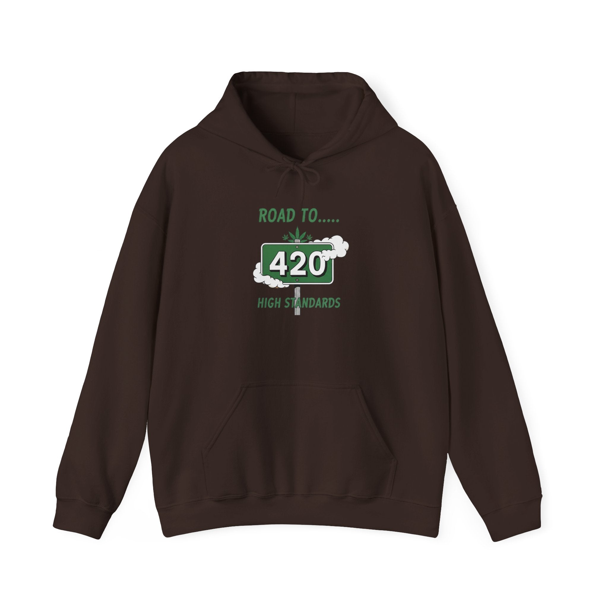 420 Road Sign Hoodie – 'Road to 420' High Standards Cannabis Sweatshirt