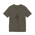 Mystic Eye Tee — Crescent Moon, Crystal & Sun Graphic T-Shirt