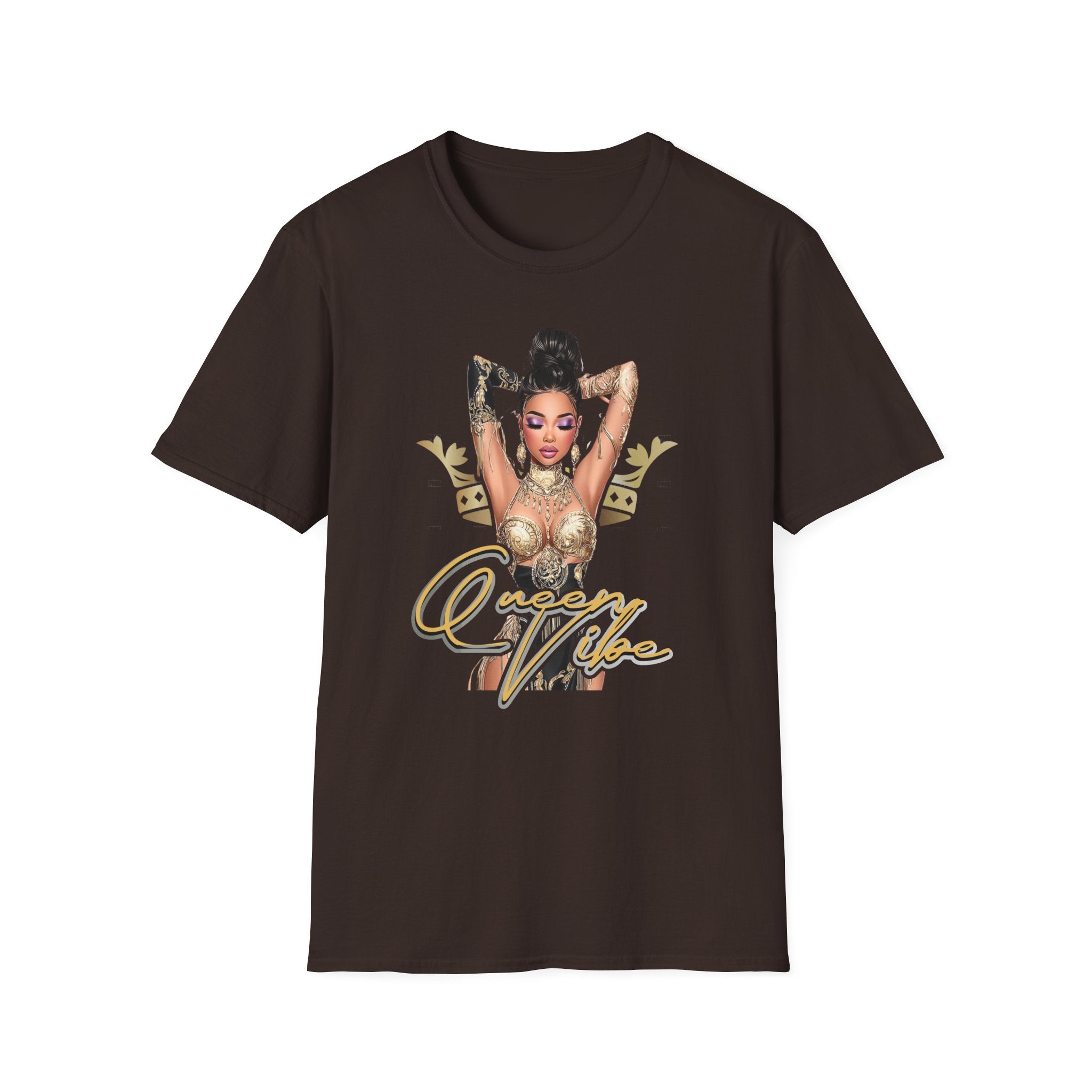 Queen Vibe Graphic Tee — Empowering Crown Design