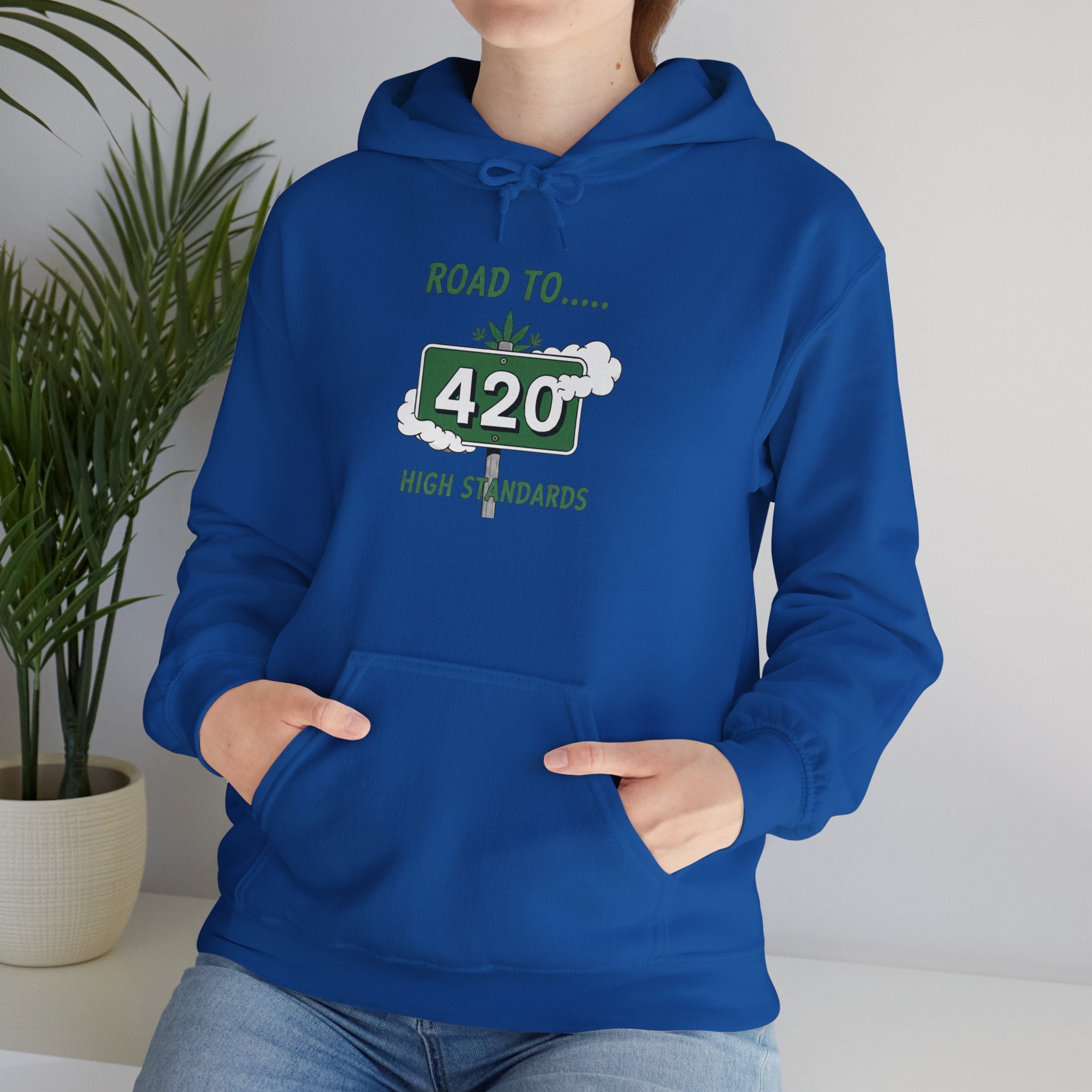 420 Road Sign Hoodie – 'Road to 420' High Standards Cannabis Sweatshirt