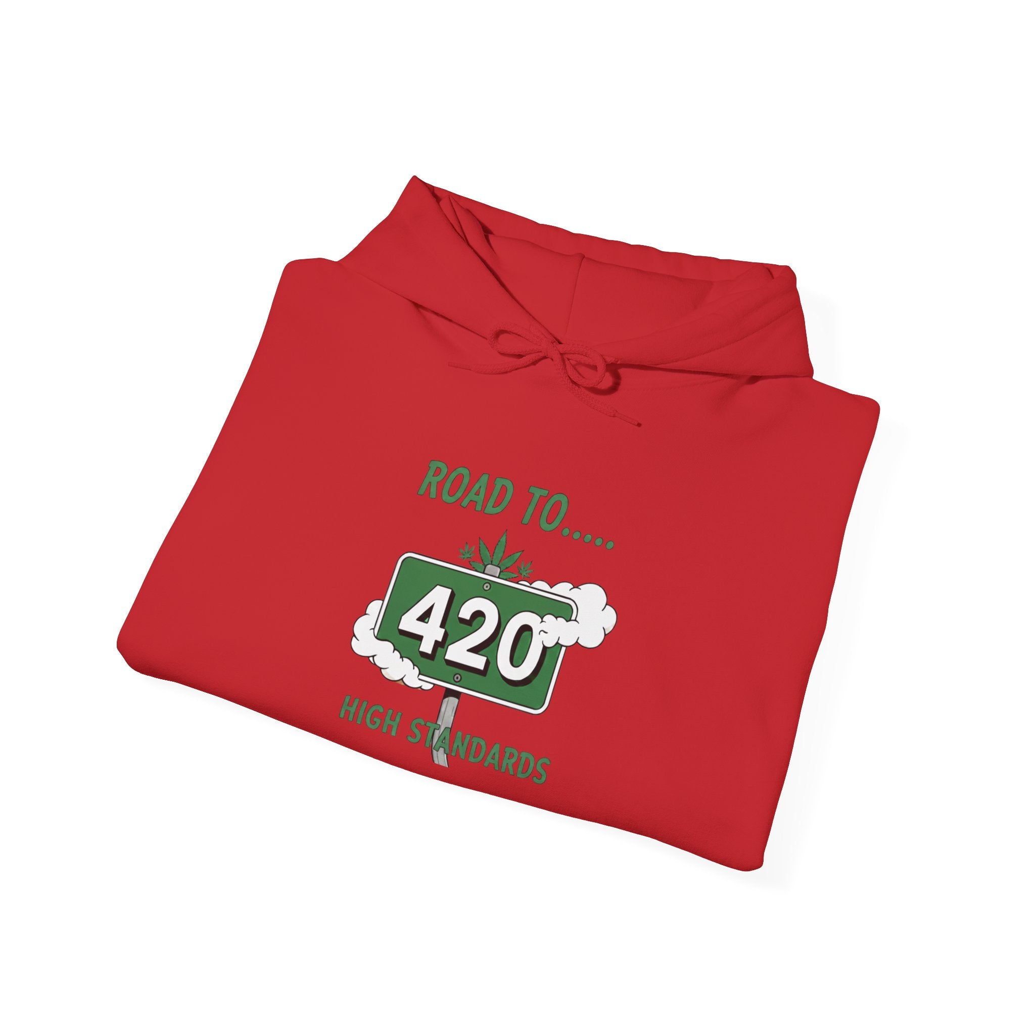 420 Road Sign Hoodie – 'Road to 420' High Standards Cannabis Sweatshirt