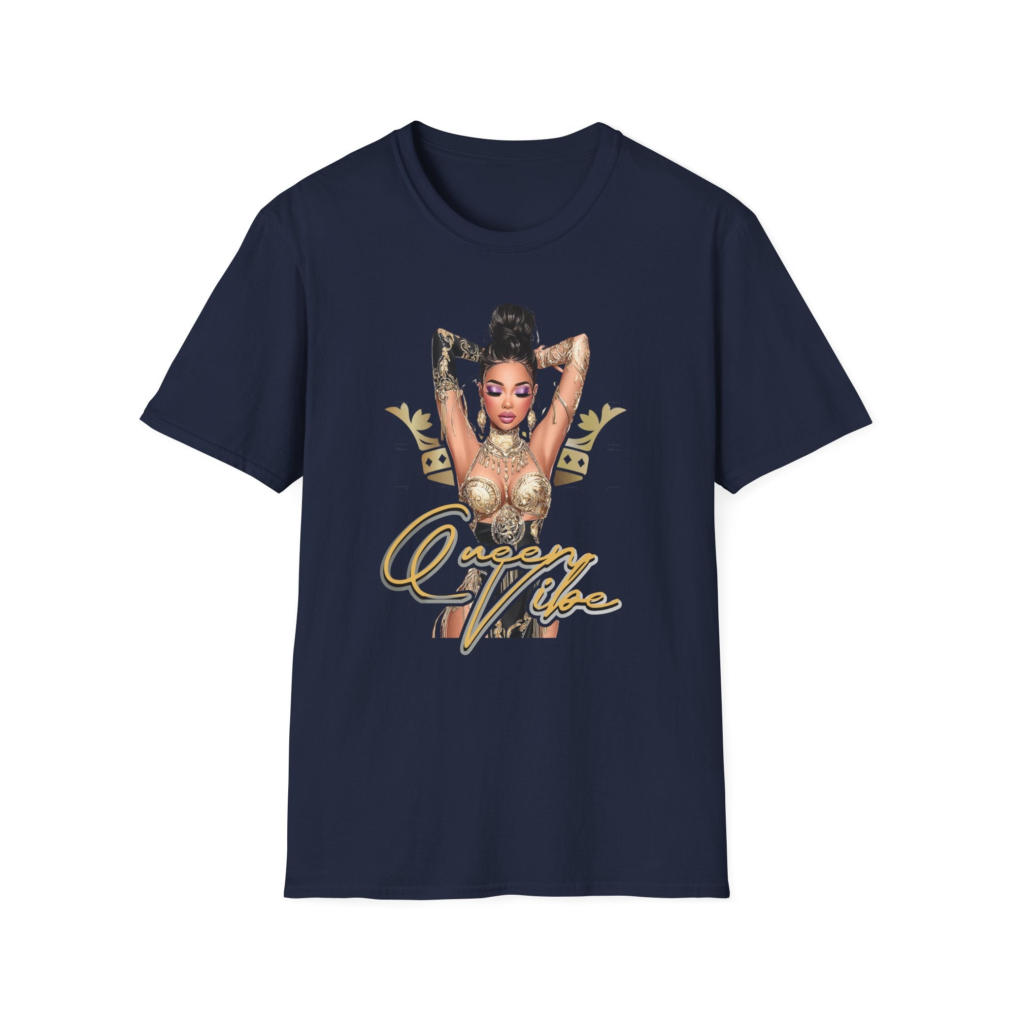 Queen Vibe Graphic Tee — Empowering Crown Design