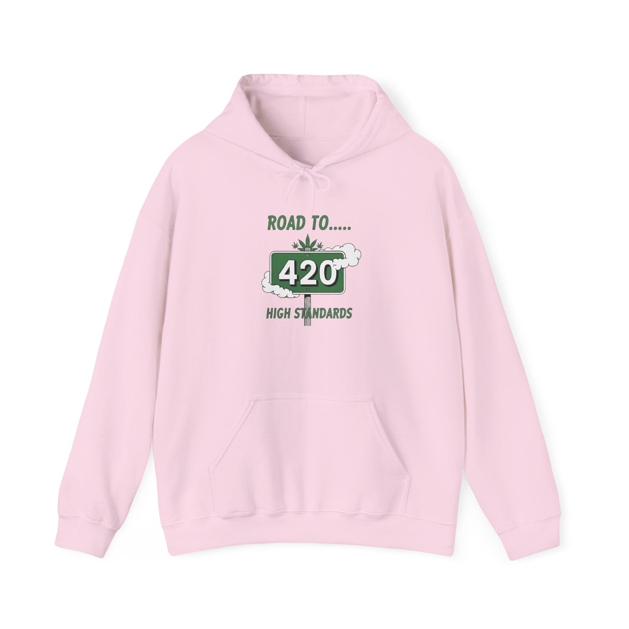 420 Road Sign Hoodie – 'Road to 420' High Standards Cannabis Sweatshirt