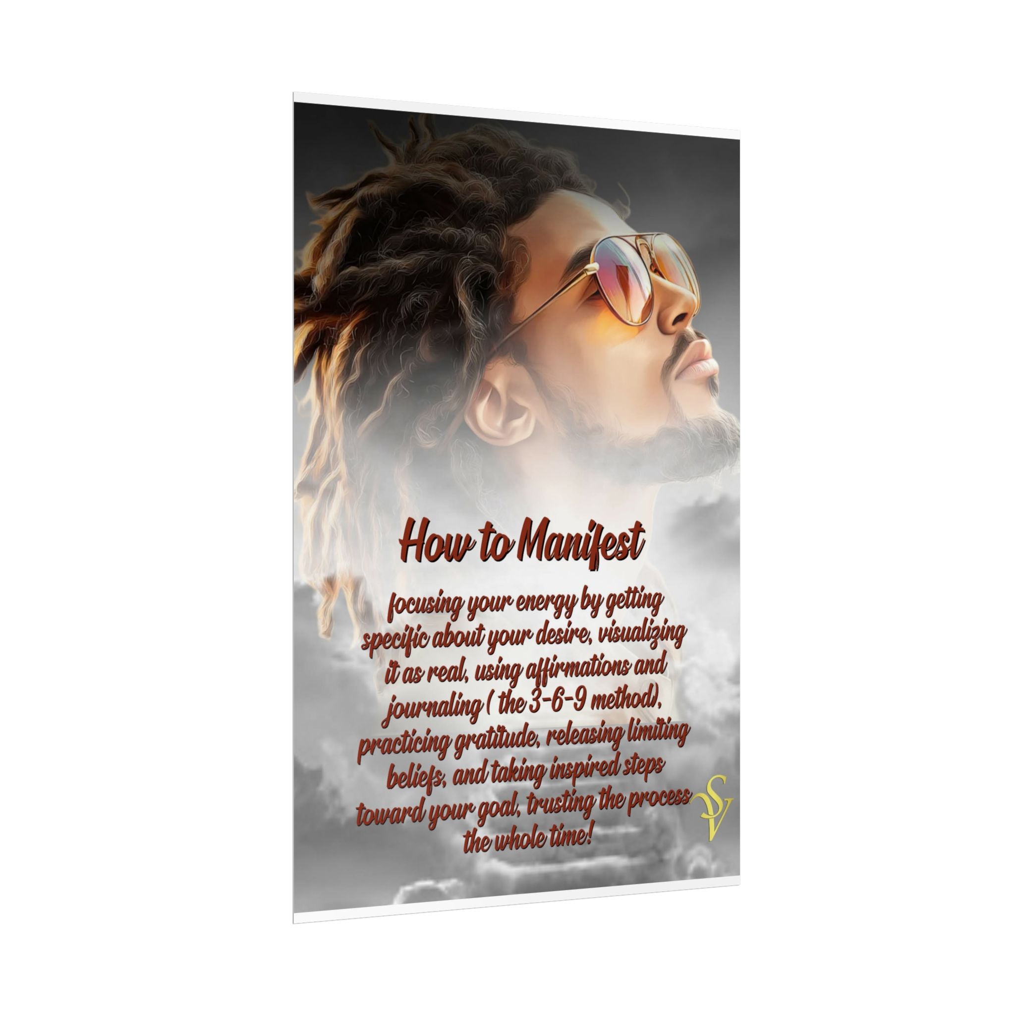 How to Manifest Rolled Poster — Inspirational Vision & Manifestation Wall Art