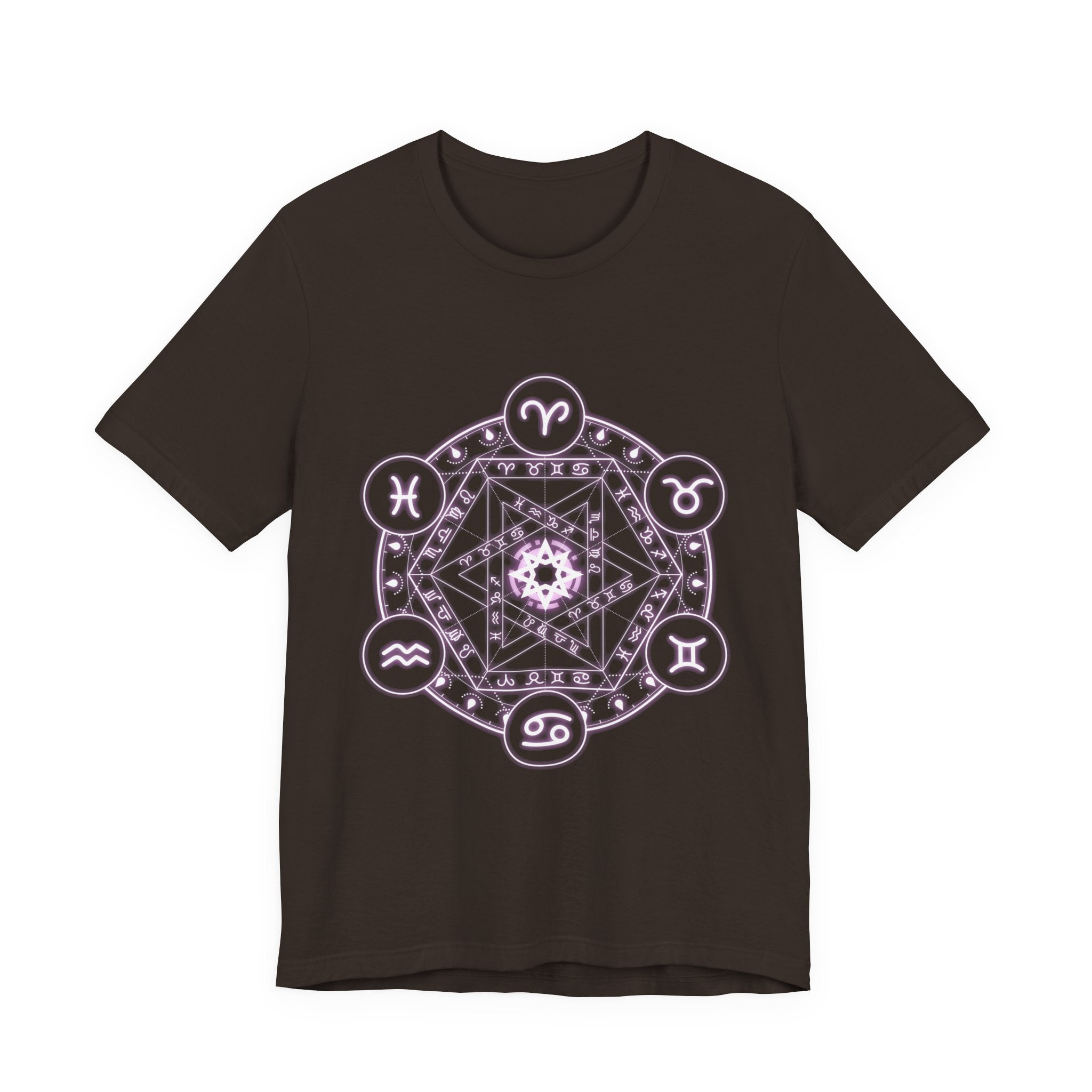 Zodiac Mandala T‑Shirt — Pastel Astrology Symbol Tee