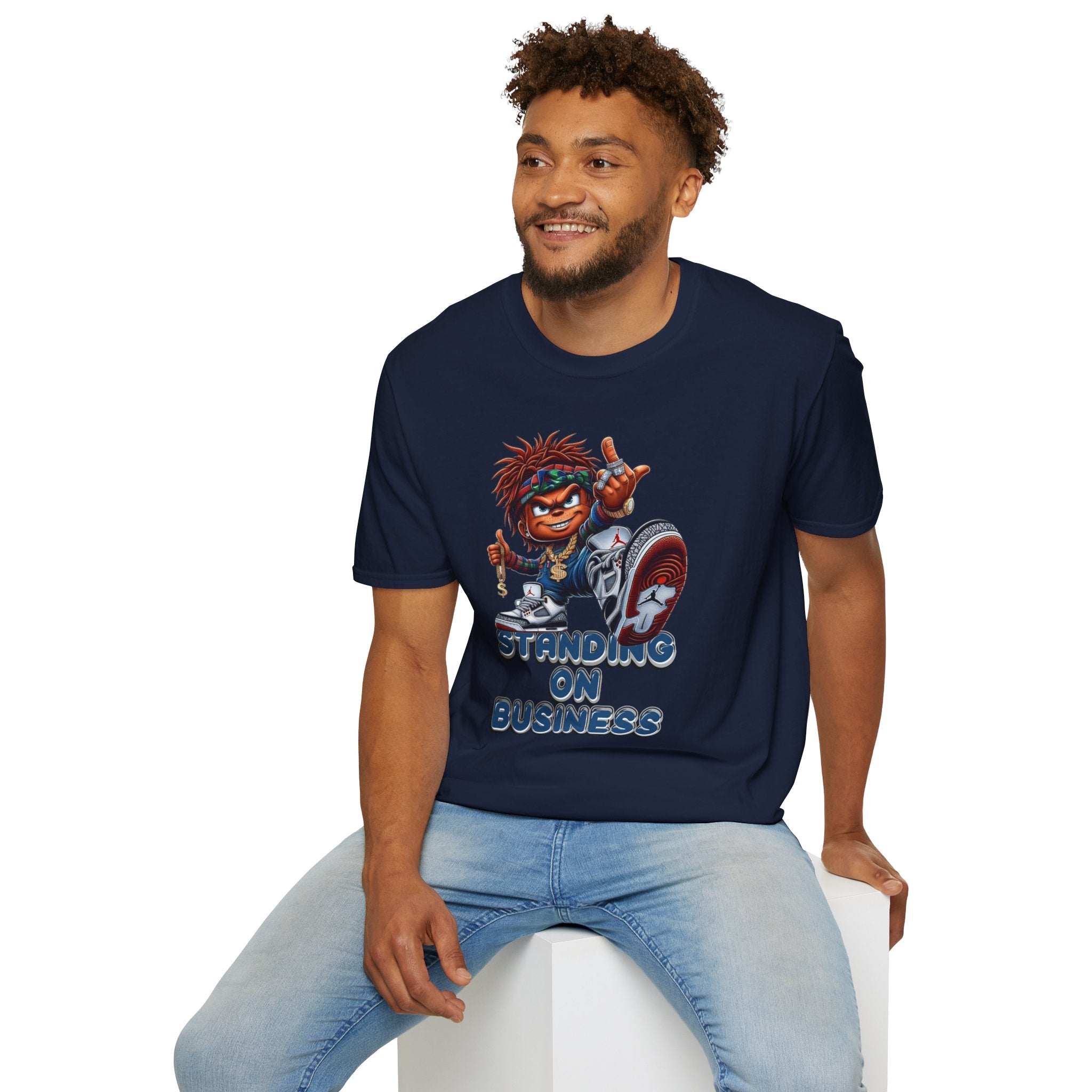 Standing On Business Graphic T-Shirt — Retro Character Tee