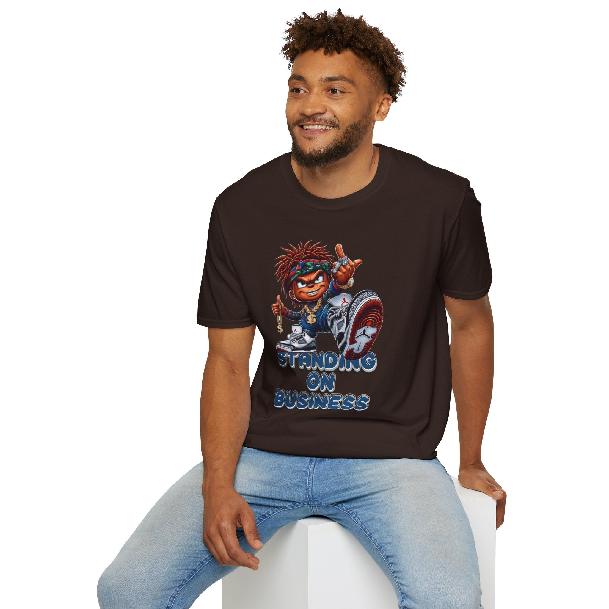 Standing On Business Graphic T-Shirt — Retro Character Tee