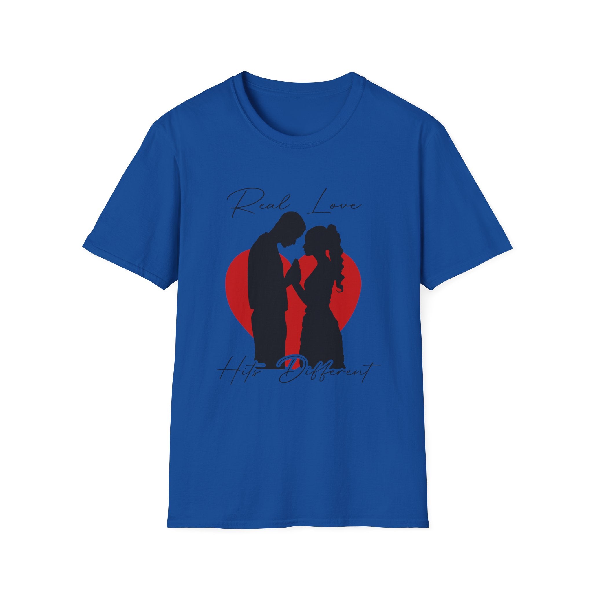 Romantic Couple Heart T-Shirt — "Real Love, Hype Different" Valentine Tee