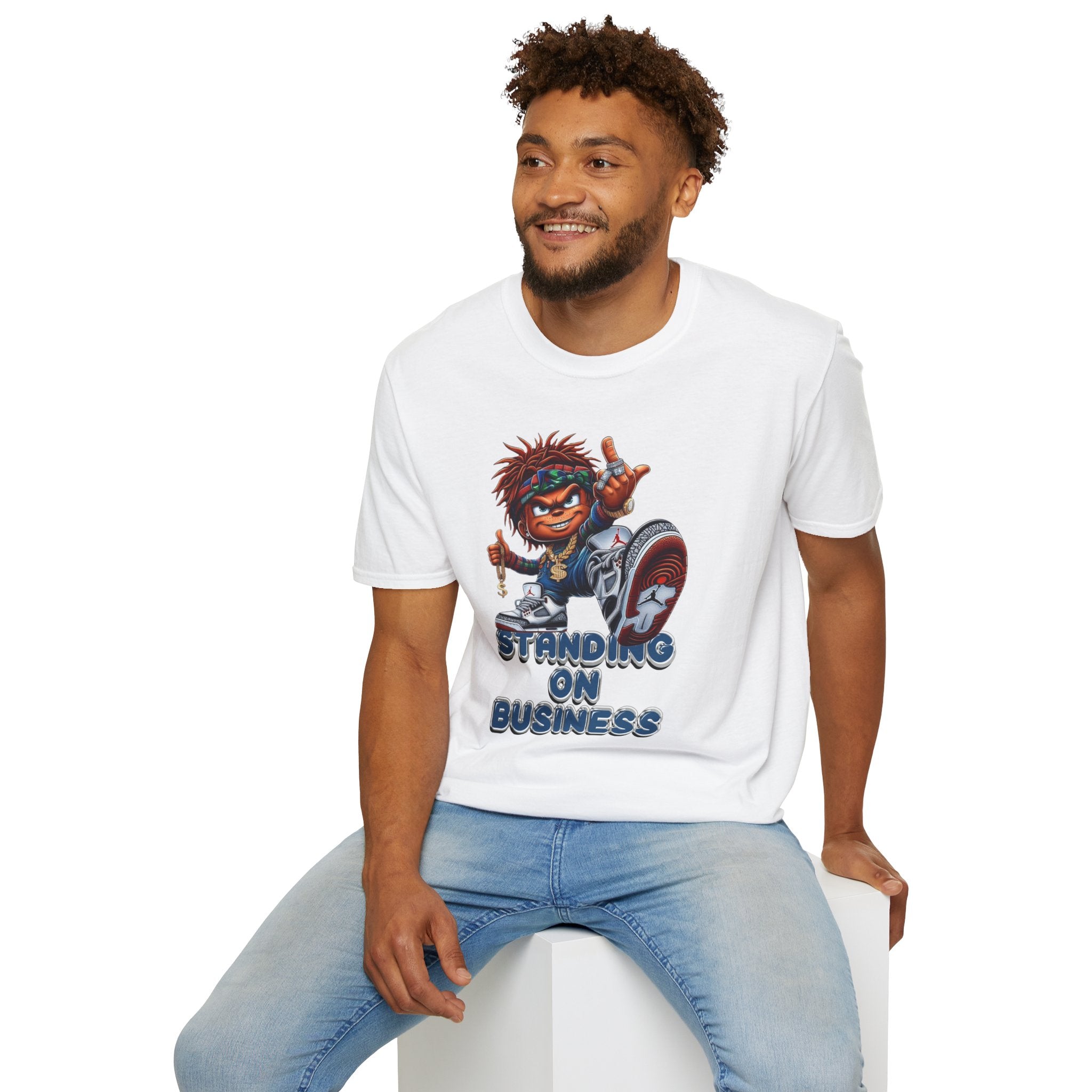 Standing On Business Graphic T-Shirt — Retro Character Tee